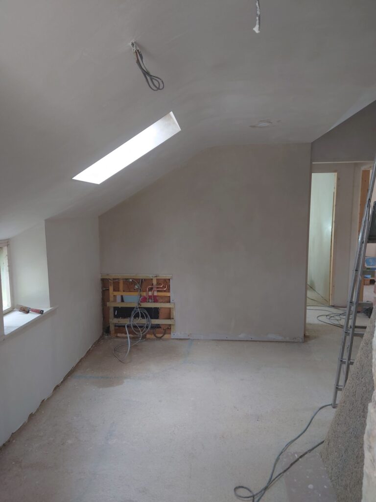 Diathonite cork insulated lime plaster Northumberland